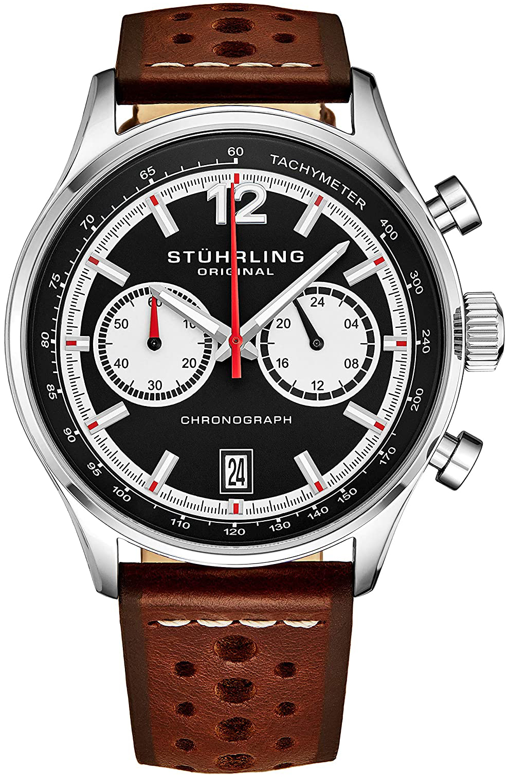 Stührling Original Herrklocka 933.02 Monaco Svart/Läder Ø44 mm - Stührling Original
