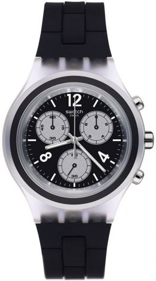 Swatch Herrklocka SVCK1004 Classic Svart/Gummi &Oslash;43 mm
