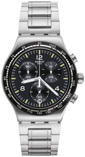 Swatch Herrklocka YVS444GC Core Svart/Stål Ø43 mm