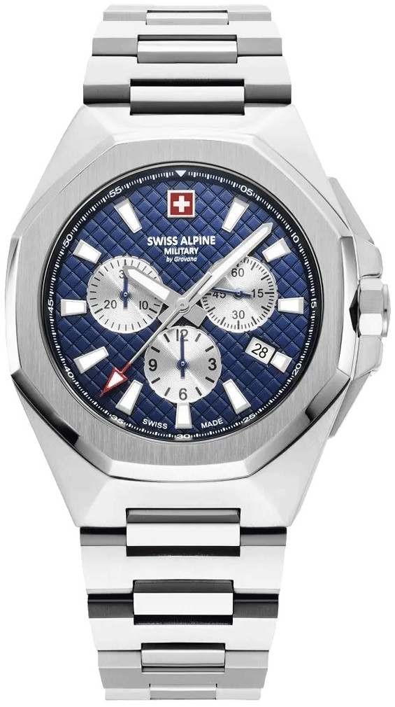 Swiss Alpine Military Herrklocka 7005.9135 Typhoon Blå/Stål Ø42 mm