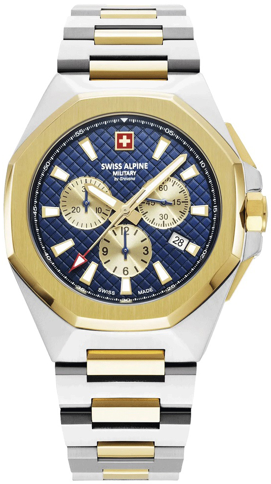 Swiss Alpine Military Herrklocka 7005.9145 Typhoon Blå/Gulguldtonat - Swiss Alpine Military