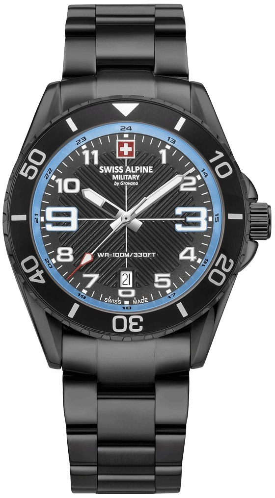 Swiss Alpine Military Herrklocka 7029.1171 Raptor Svart/Stål Ø42 mm - Swiss Alpine Military