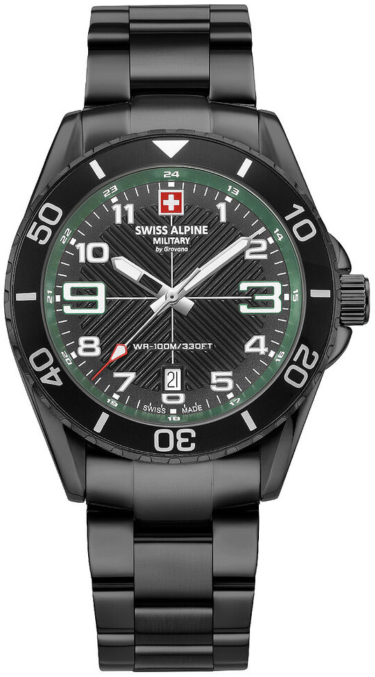 Swiss Alpine Military Herrklocka 7029.1174 Raptor Svart/Stål Ø42 mm - Swiss Alpine Military