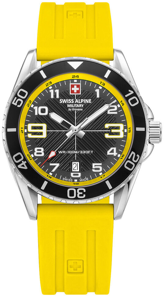Swiss Alpine Military Herrklocka 7029.1838 Raptor Svart/Gummi Ø42 mm - Swiss Alpine Military