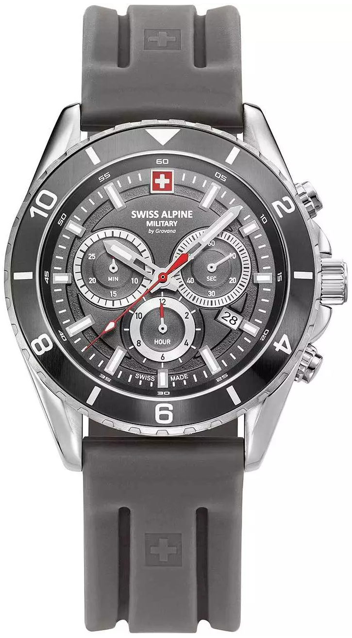 Swiss Alpine Military Herrklocka 7034.9832 Sierra Grå/Gummi Ø43 mm - Swiss Alpine Military