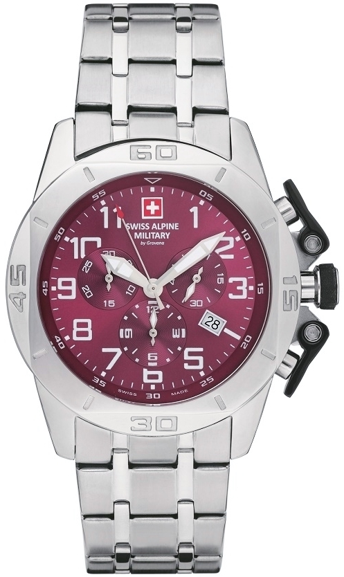 Swiss Alpine Military Herrklocka 7063.9136 Tornado Chrono Röd/Stål - Swiss Alpine Military