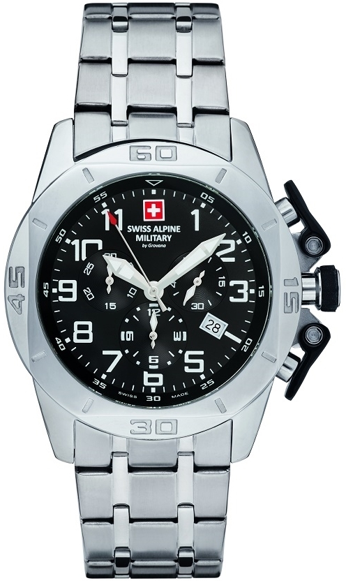 Swiss Alpine Military Herrklocka 7063.9137 Tornado Chrono Svart/Stål - Swiss Alpine Military