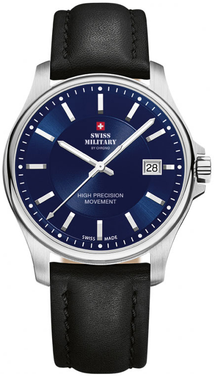 Swiss Military by Chrono Herrklocka SM30200.12 Classic Blå/Läder