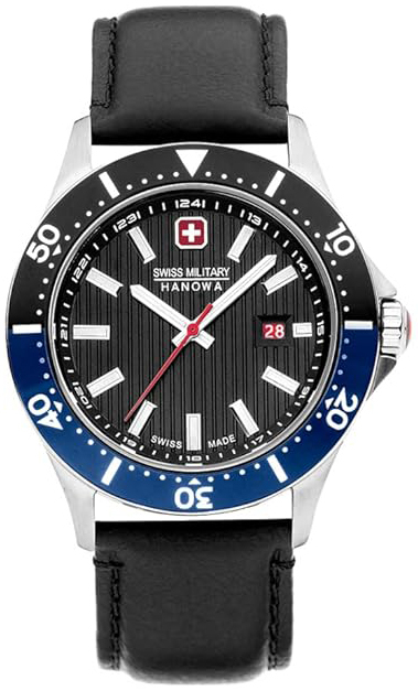 Swiss Military Hanowa Herrklocka SMWGB2100606 Flagship X Svart/Läder - Swiss Military Hanowa