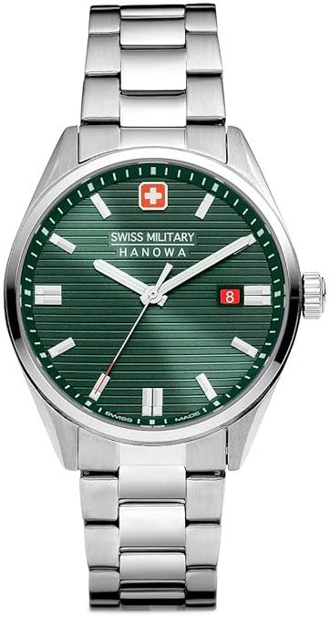 Swiss Military Hanowa Herrklocka SMWGH2200105 Roadrunner Grön/Stål - Swiss Military Hanowa