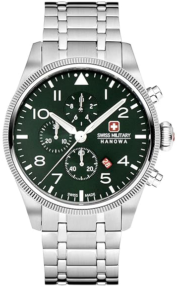 Swiss Military Hanowa Herrklocka SMWGI0000404 Thunderbolt Grön/Stål