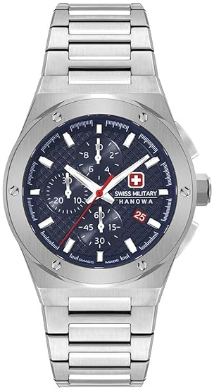 Swiss Military Hanowa Herrklocka SMWGI2101702 Sidewinder Blå/Stål - Swiss Military Hanowa