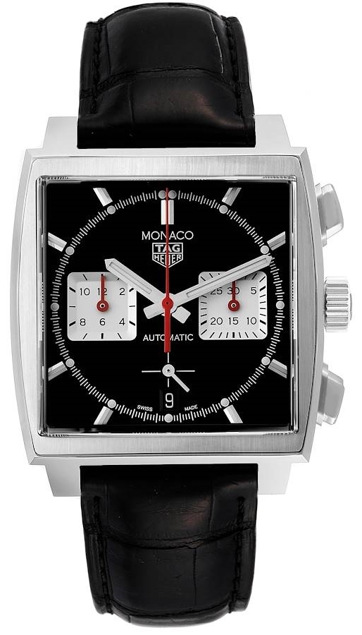 TAG Heuer Herrklocka CBL2113.FC6177 Monaco Svart/Läder - TAG Heuer