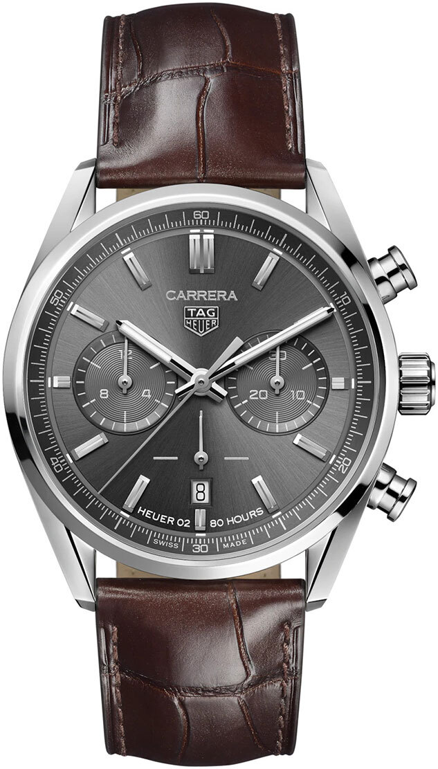 TAG Heuer Herrklocka CBN2012.FC6483 Carrera Grå/Läder Ø42 mm - TAG Heuer