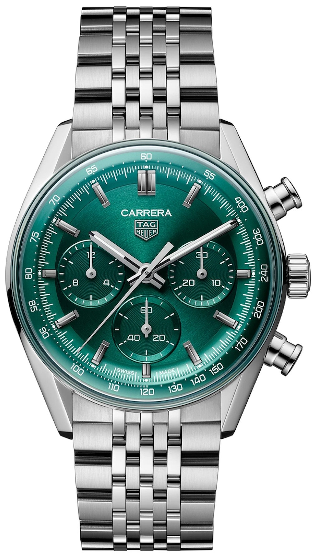 TAG Heuer Herrklocka CBS2115.BA0053 Carrera Chronograph Grön/Stål