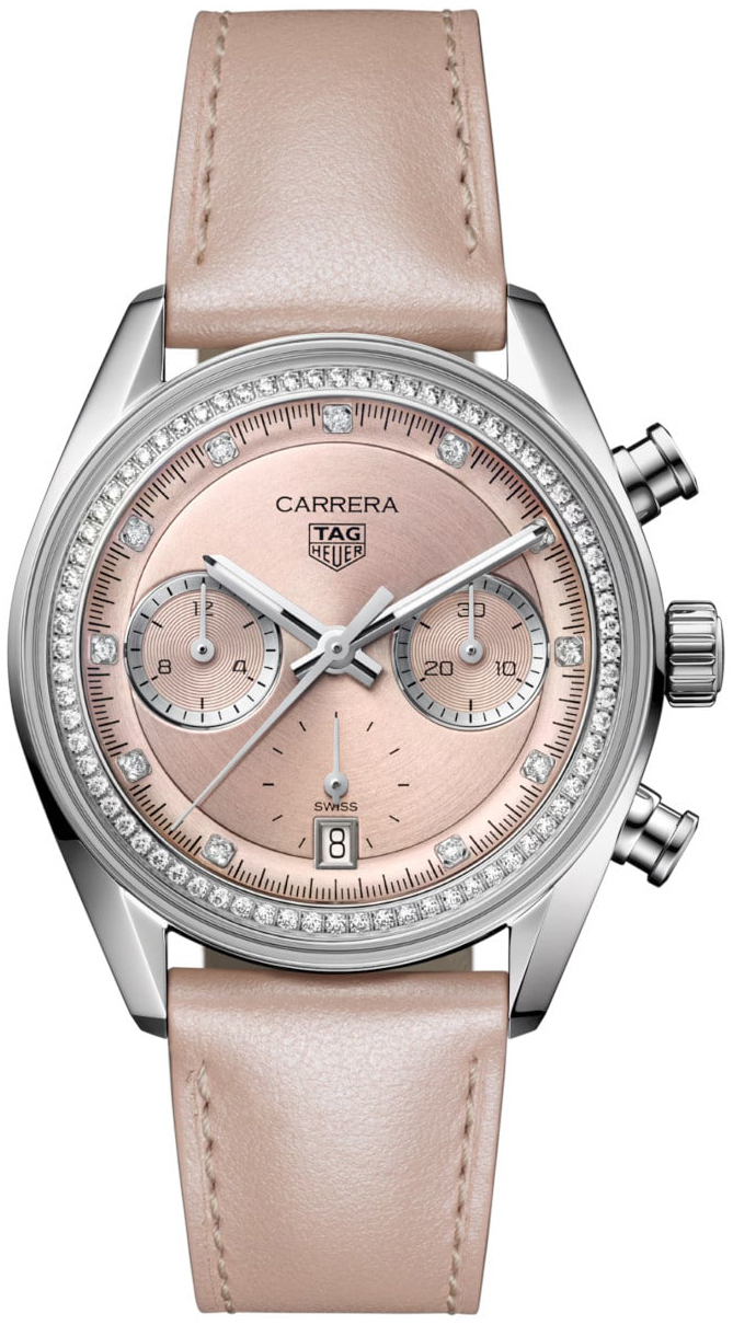 TAG Heuer Damklocka CBS2215.FC6568 Carrera Beige/Läder Ø39 mm - TAG Heuer