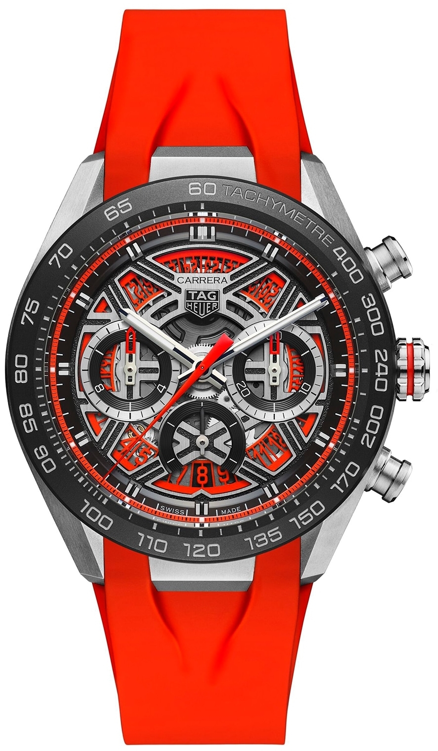 TAG Heuer Herrklocka CBU2082.FT6275 Carrera Orange/Gummi Ø44 mm - TAG Heuer