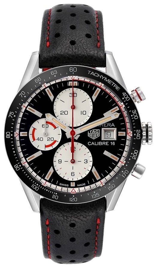 TAG Heuer Herrklocka CV201AP.FC6429 Carrera Svart/Läder Ø41 mm - TAG Heuer