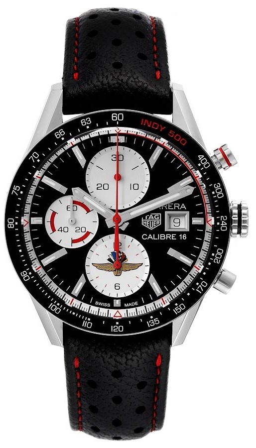 TAG Heuer Herrklocka CV201AS.FC6429 Carrera Svart/Läder Ø41 mm - TAG Heuer