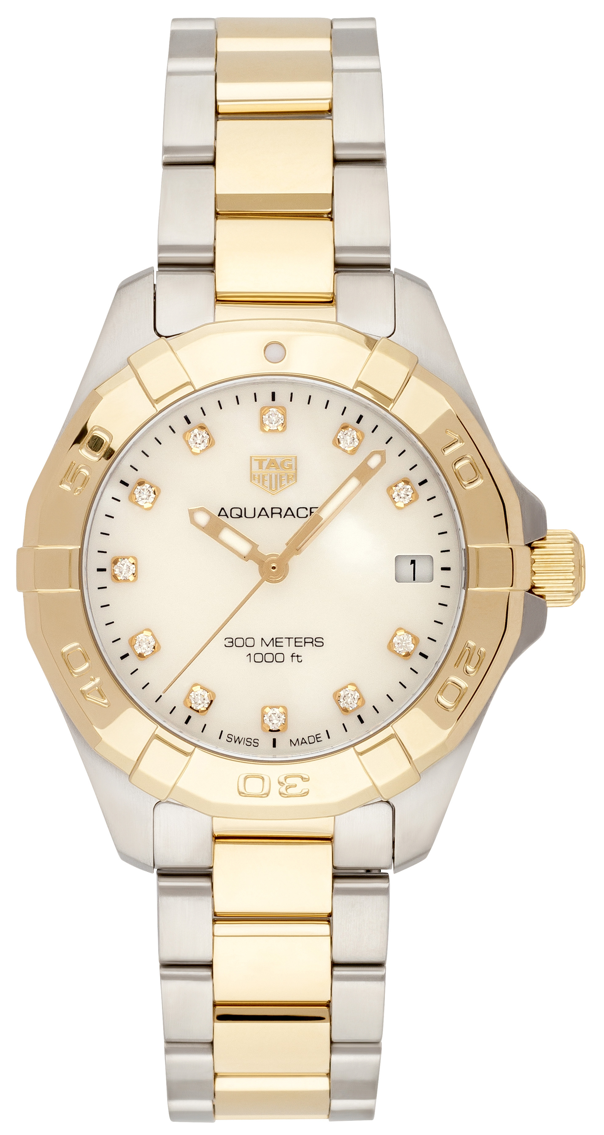 TAG Heuer Damklocka WBD1322.BB0320 Aquaracer Lady Vit/18 karat gult - TAG Heuer