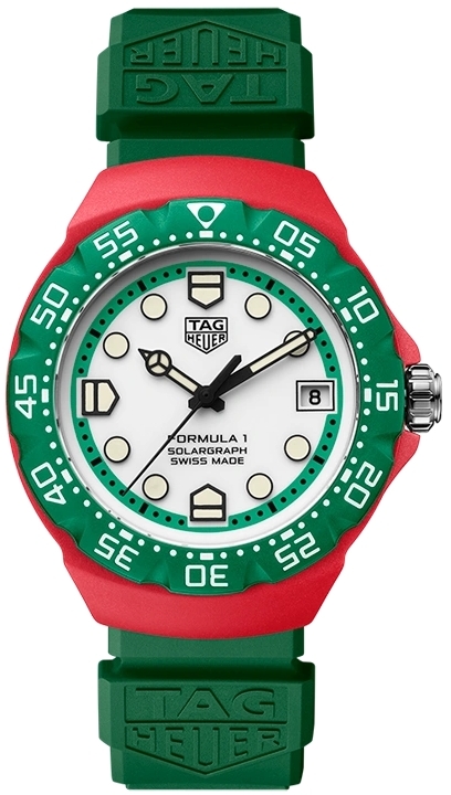TAG Heuer WBY1160.FT8085 Formula 1 Solargraph Vit/Gummi Ø38 mm - TAG Heuer
