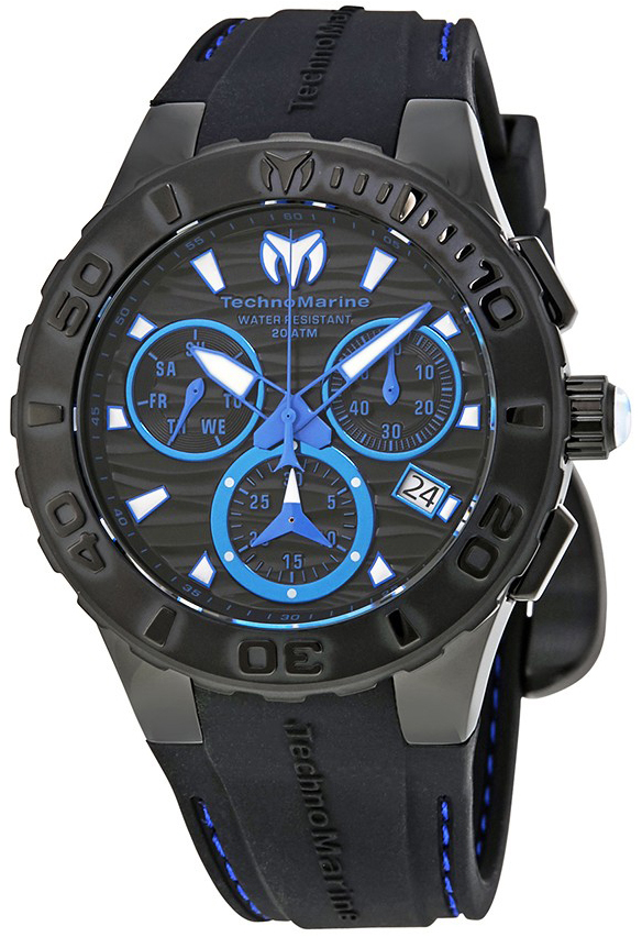 Technomarine Herrklocka TM-115080 Svart/Gummi Ø44 mm