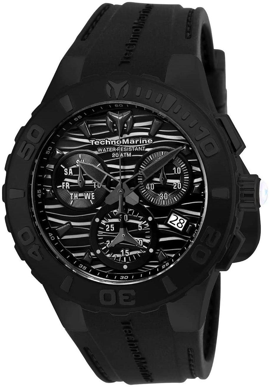 Technomarine Herrklocka TM-115082 Flerf&auml;rgad/Gummi &Oslash;44 mm