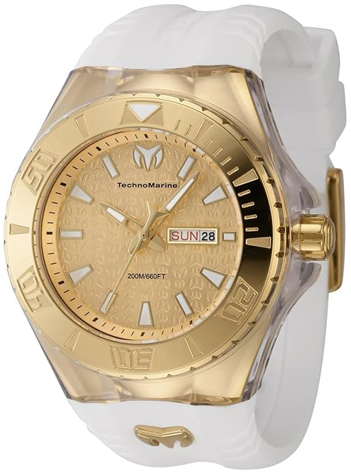 Technomarine Herrklocka TM-122014 Cruise Monogram Guld/Gummi Ø47 mm - Technomarine