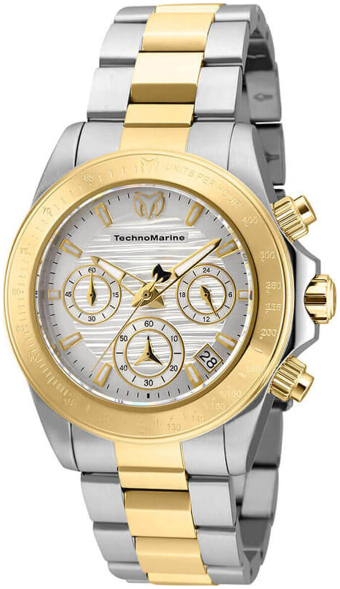 Technomarine Damklocka TM-219011 Manta Ray Silverf&auml;rgad/Gulguldtonat