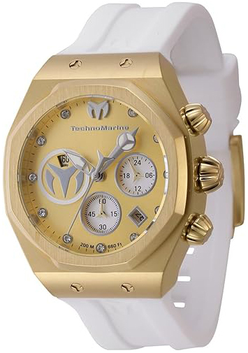 Technomarine Damklocka TM-523008 Reef Sun Guld/Gummi Ø40 mm - Technomarine