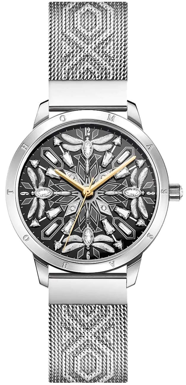 Thomas Sabo Damklocka WA0423-201-201 Spirit Magic Garden Svart/Stål - Thomas Sabo