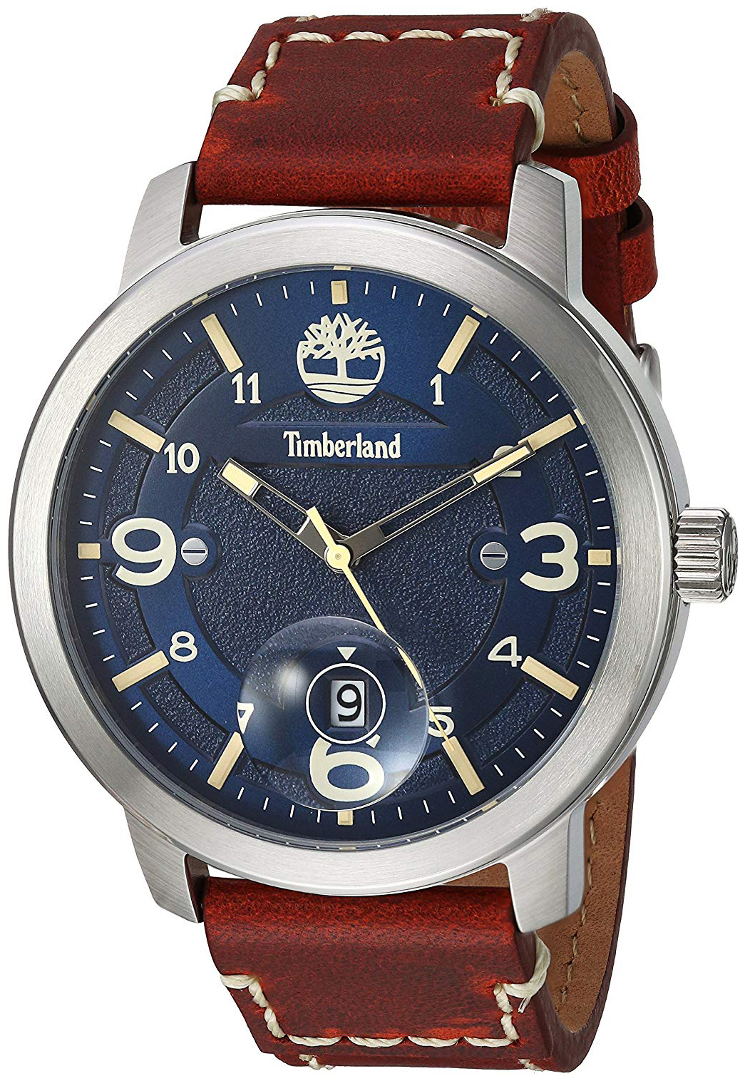 Timberland Herrklocka TBL15017JS03 Blå/Läder Ø46 mm