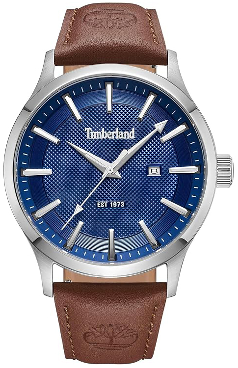 Timberland Herrklocka TDWGB0041001 Trumbull Blå/Läder Ø45 mm