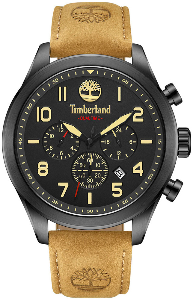 Timberland Herrklocka TDWGF0009701 Ashmont Svart/Läder Ø46 mm