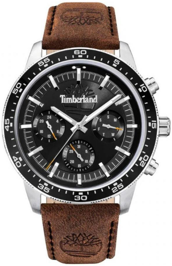 Timberland Herrklocka TDWGF0029002 Parkman Svart/Läder Ø44 mm - Timberland