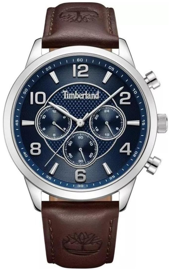 Timberland Herrklocka TDWGF0042101 Managate Blå/Läder Ø44 mm