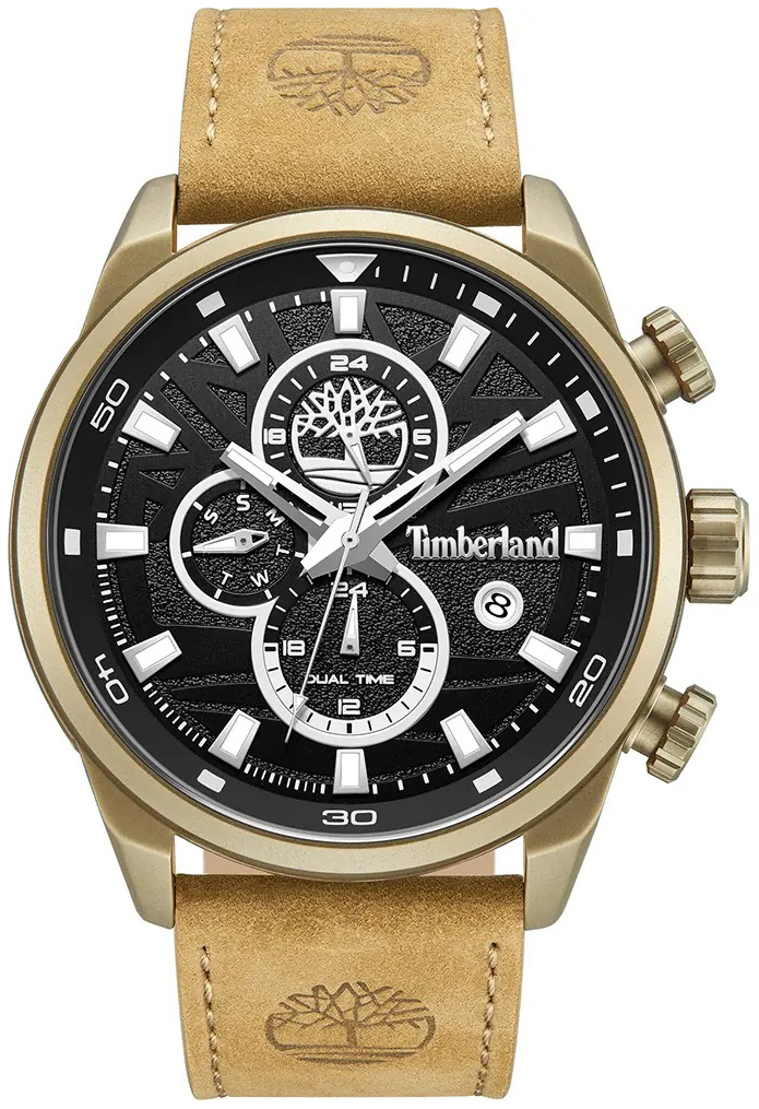 Timberland Herrklocka TDWGF0056302 Henniker Ii Svart/Läder Ø46 mm