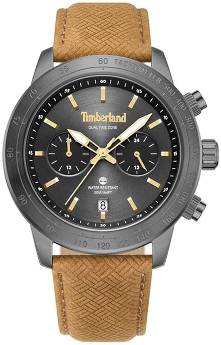 Timberland Herrklocka TDWGF0075102 Raynham Gr&aring;/L&auml;der &Oslash;44 mm
