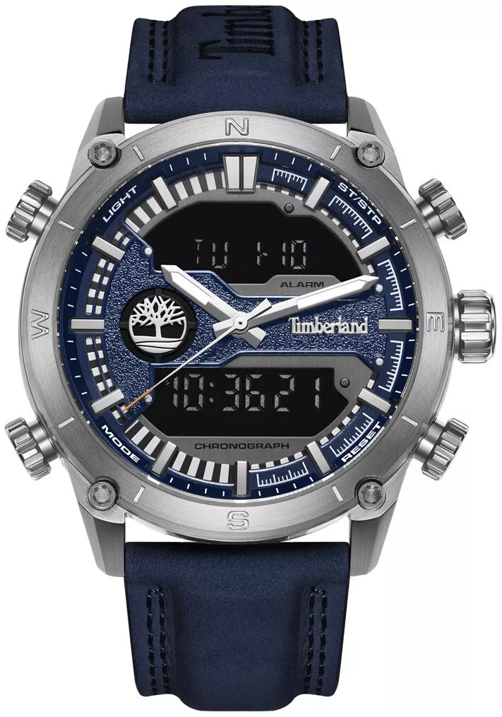 Timberland Herrklocka TDWGP2201901 Bucksport Blå/Läder Ø46 mm - Timberland