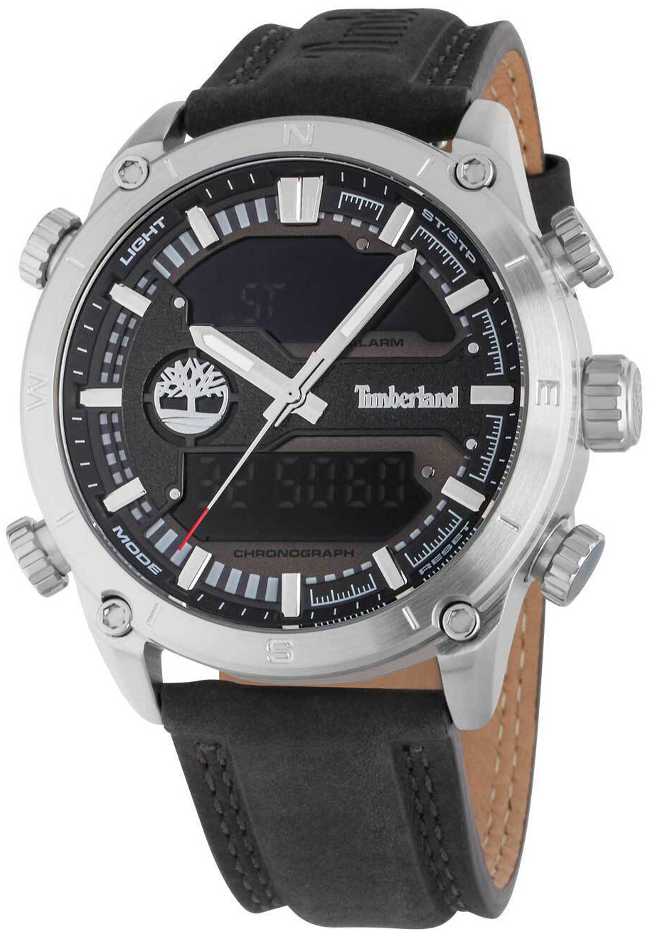 Timberland Herrklocka TDWGP2201902 Bucksport Grå/Läder Ø46 mm - Timberland