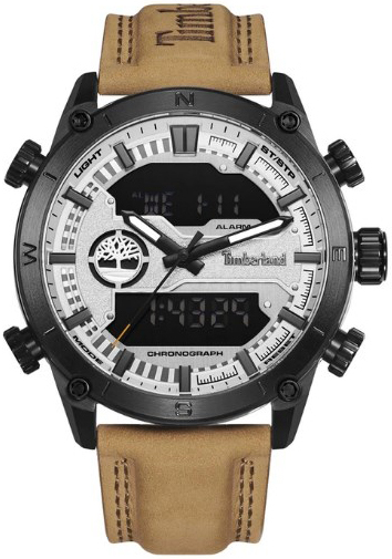 Timberland Herrklocka TDWGP2201903 Bucksport Vit/Läder Ø46 mm - Timberland