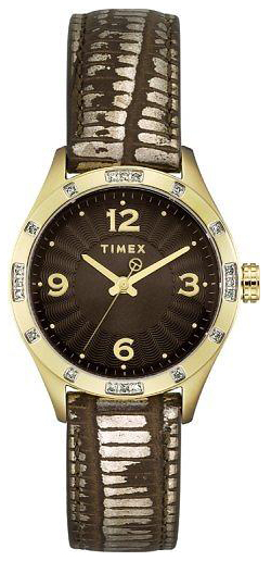 Timex 99999 Damklocka T2M599 Brun/Läder Ø28 mm