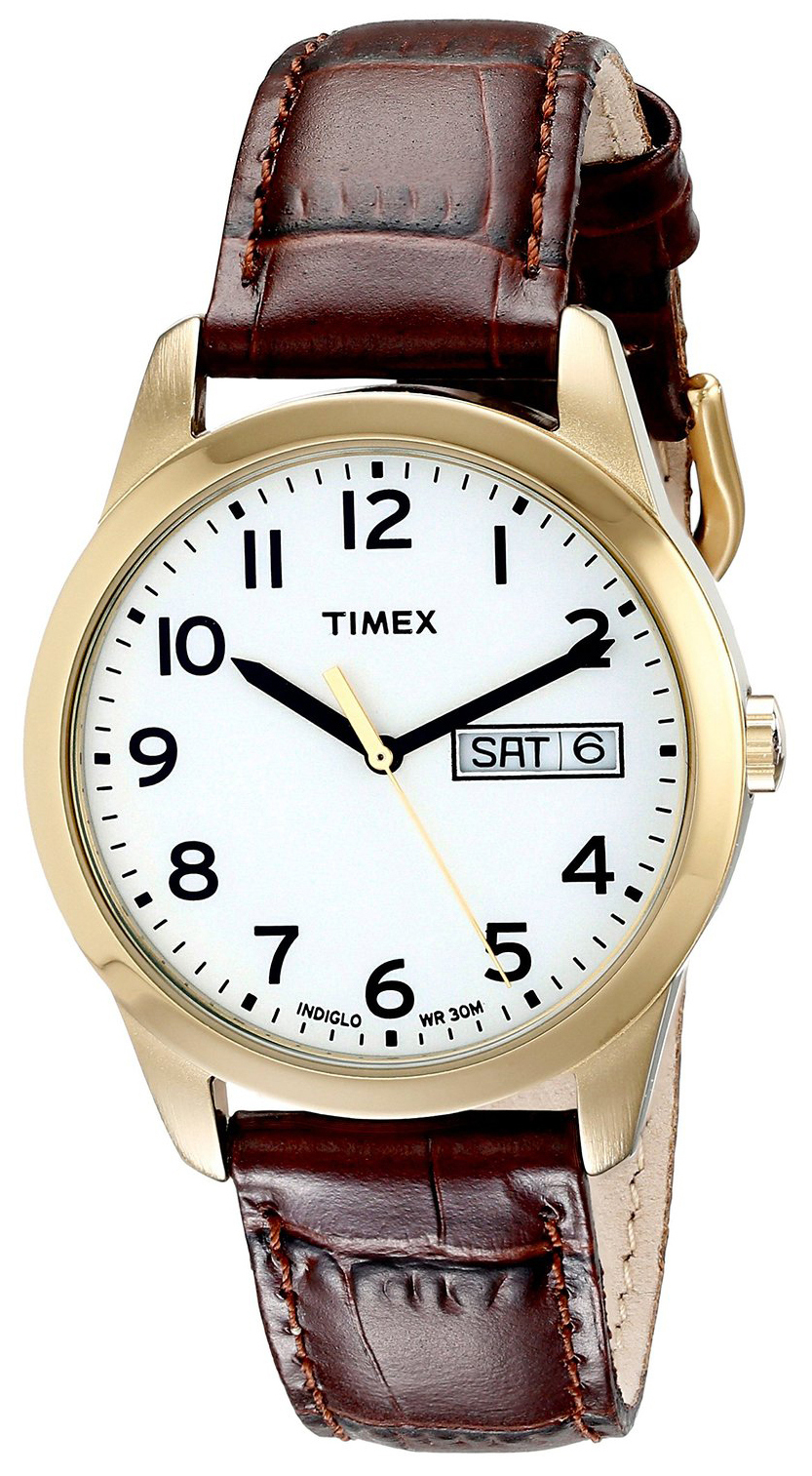 Timex Classic Elevated Herrklocka T2N065 Vit/Läder Ø42 mm