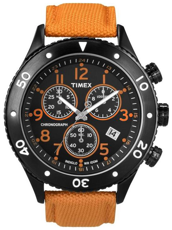 Timex 99999 Herrklocka T2N085 Svart/Textil Ø42 mm - Timex