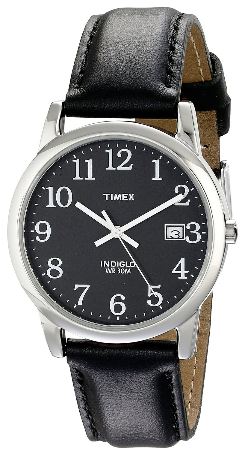 Timex Easy Reader Herrklocka T2N370 Svart/Läder Ø35 mm