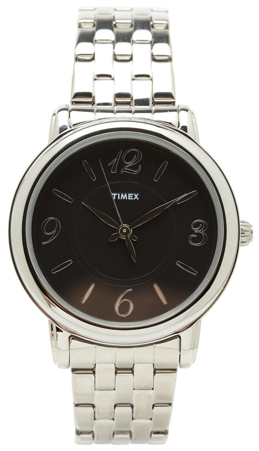 Timex Damklocka T2N623 Svart/Stål Ø38 mm