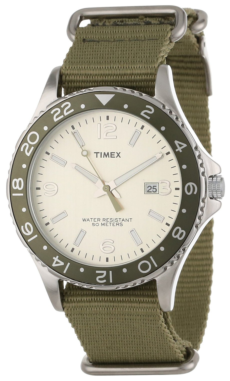 Timex Herrklocka T2P035KW Beige/Textil Ø44 mm