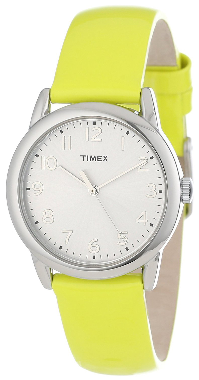 Timex Damklocka T2P0842M Silverfärgad/Läder Ø31 mm - Timex