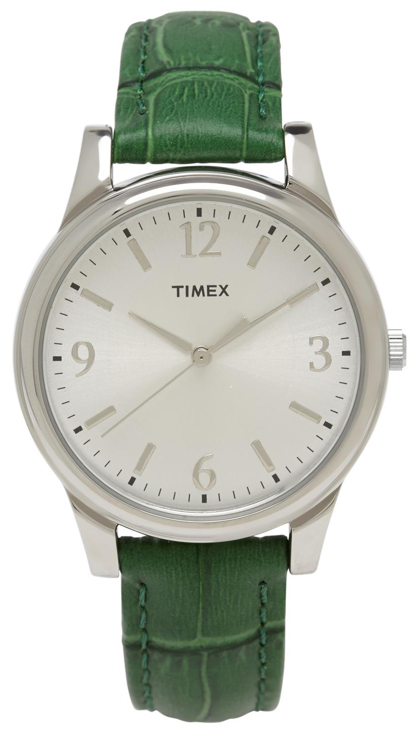 Timex 99999 Damklocka T2P092 Silverfärgad/Läder Ø35 mm - Timex