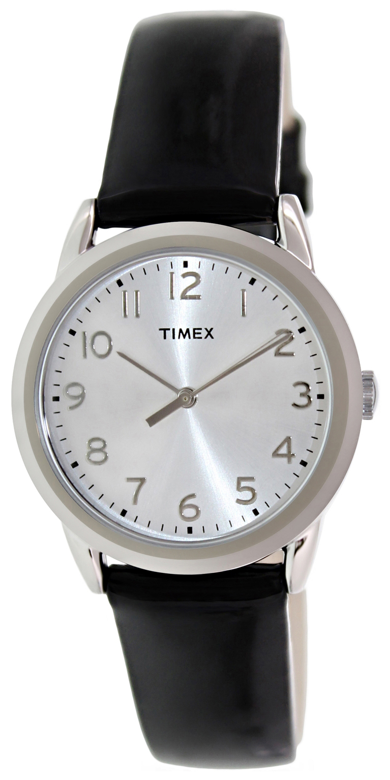 Timex 99999 Damklocka T2P119 Silverfärgad/Läder Ø31 mm - Timex